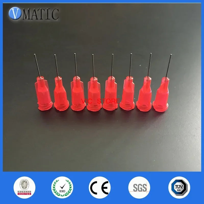 Free Shipping 100Pcs 25G Precision S.S. Dispensing Needle Tip 0.5" Glue Dispense Needle Tips 1/2 Inch