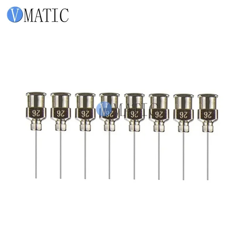 Free Shipping 12Pcs 1 Inch Length 26G Blunt Stainless Steel Glue Dispensing Syringe Needles Tips