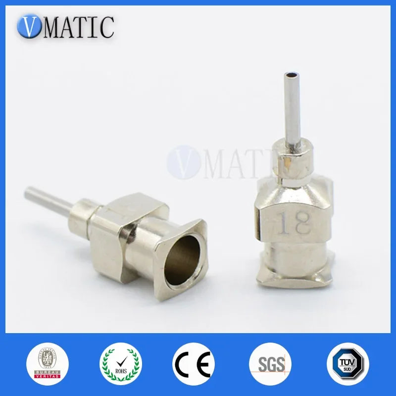 12×18G Industrial Dispensing Tips ▶ 6.35mm Metal Syringe System 🚚
