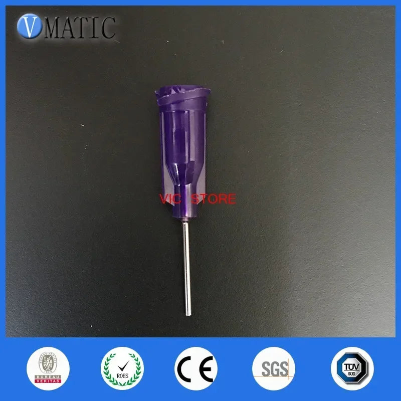‌21G Blunt Dispensing Needles | 100-PCS 1/2" Industrial Luer Lock Tips (Purple PC Body）‌ ﻿