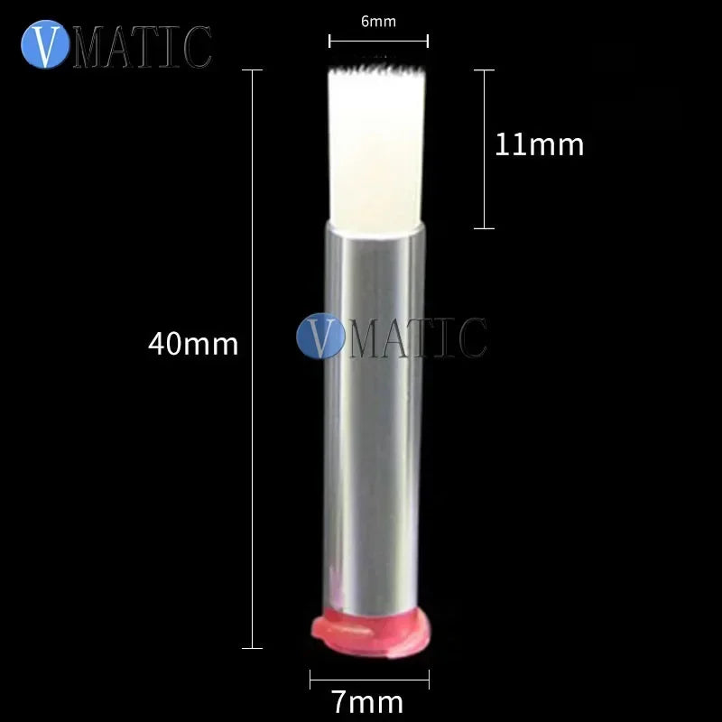 Free Shipping 25G 6mm Brush Tip Needle Double Screw Thread Needles EFD Soft Brush Needle Round Mouth Dispensing Needle