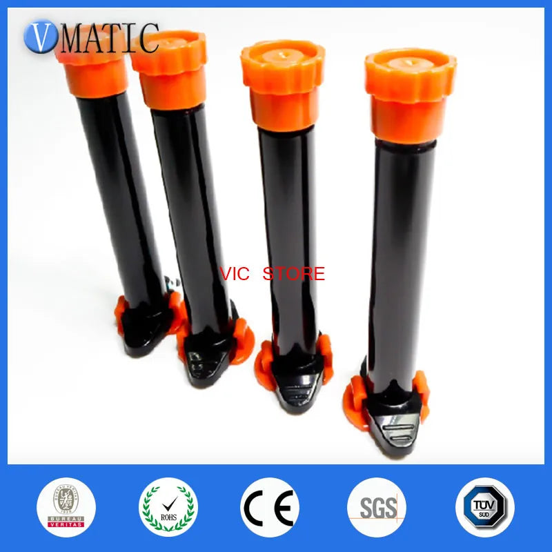 High Quality 10cc/ 10ml UV Black Dispensing Syringe Barrel With Caps/stopper Piston And End Cover, No Glue Inside