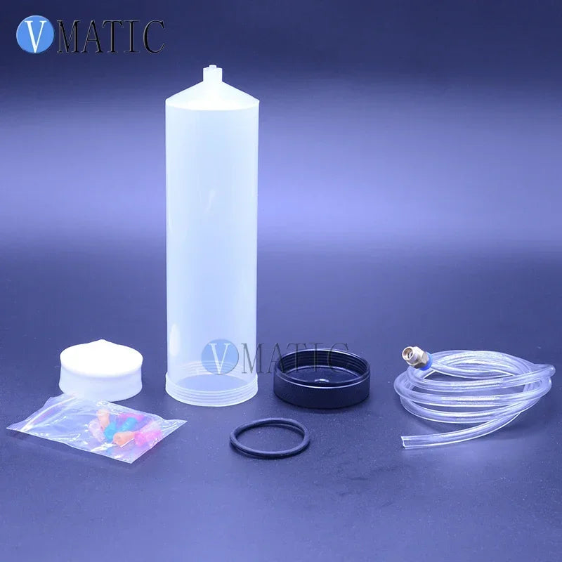 Free Shipping New Thickening Explosion-Proof 300cc Luer Lock Tip Dispenser Syringe Barrel With Adapter