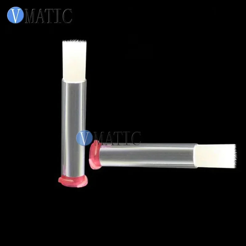 Free Shipping 25G 6mm Brush Tip Needle Double Screw Thread Needles EFD Soft Brush Needle Round Mouth Dispensing Needle