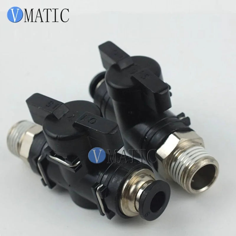 Free Shipping Plastic Manual Shut-off Valve with Male Thread & Quick Connect (1/4" NPT) for Air Hose / Pneumatic Fast Fitting