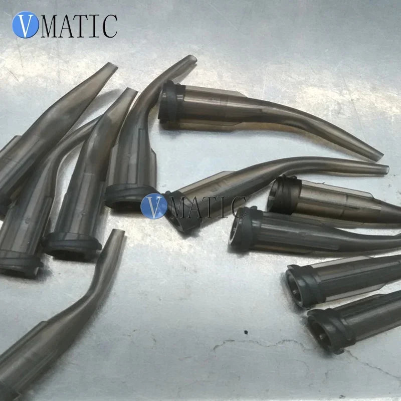 Free Shipping 100pcs 16G TT Tapered Plastic Bent Dispensing Needle Tips