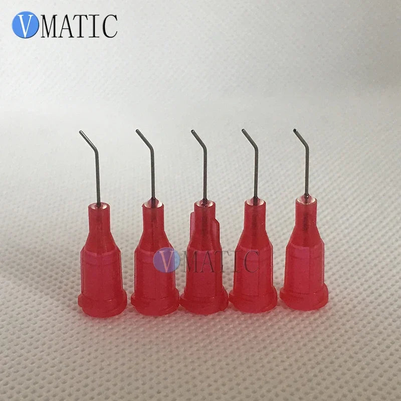 Free Shipping High Demand 25G Red 0.5'' 1/2 Inch Tubing 45 Degree Bend TE Premier Bent Dispensing Tips