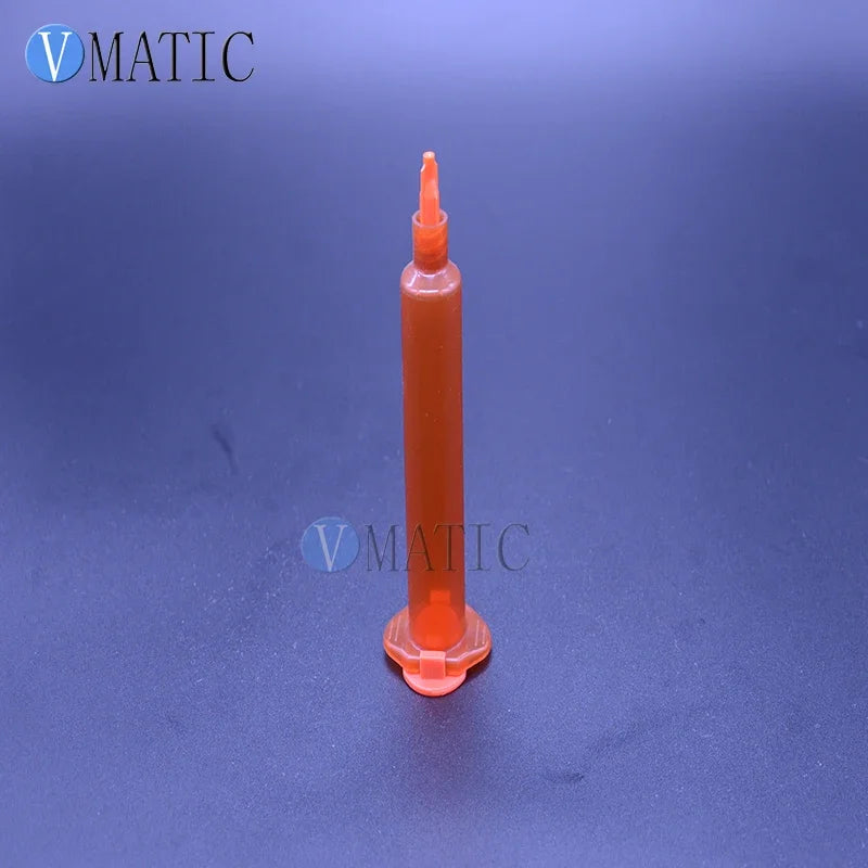 Free Shipping 3/5/10/30/55 Cc Ml Amber Pneumatic UV Block Barrel Cartridge Glue Dispensing Syringe With End Cover Piston Stopper