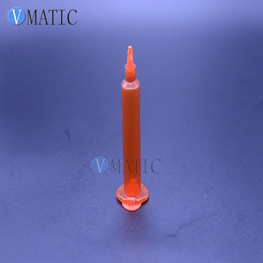 Free Shipping 3/5/10/30/55 Cc Ml Amber Pneumatic UV Block Barrel Cartridge Glue Dispensing Syringe With End Cover Piston Stopper
