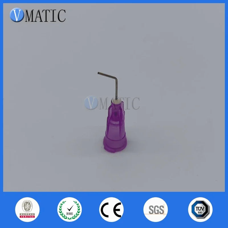 Free Shipping 100 Pieces 24G 45 Bent Degree 0.5'' 1/2 Inch Glue Dispensing Needle Bayonet Type Needles