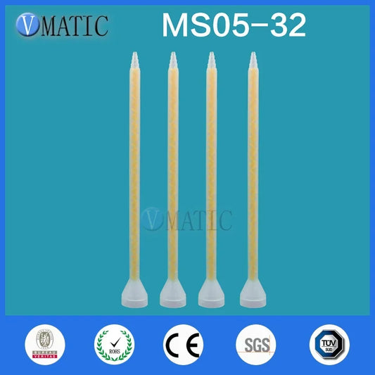 High Quality Plastic 5Pcs Resin Static Mixer MS 05-32 Mixing Nozzles For Duo Pack Epoxies (Yellow Core)