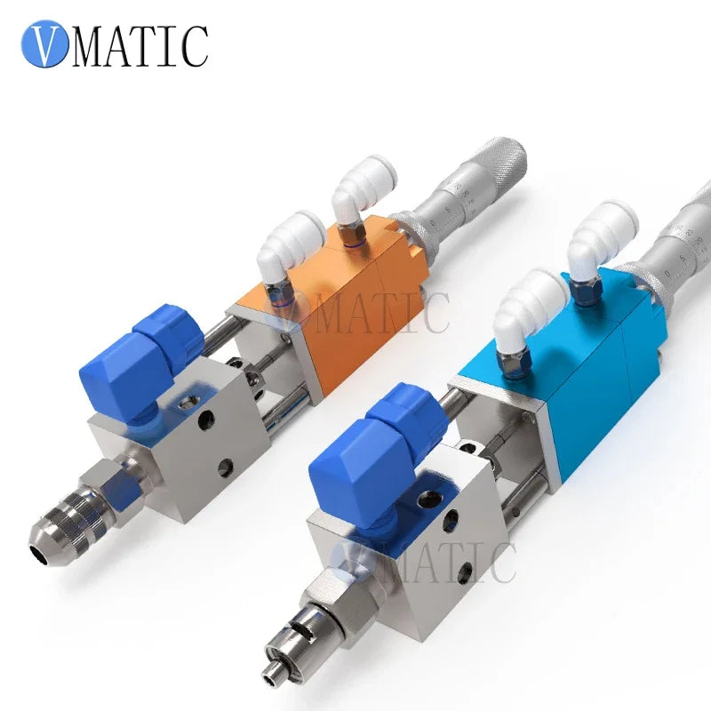 Free Shipping Double Acting Needle-Off (Tip-Seal) Pneumatic Valve With Micrometer Tuner Glue Dispense Nozzle