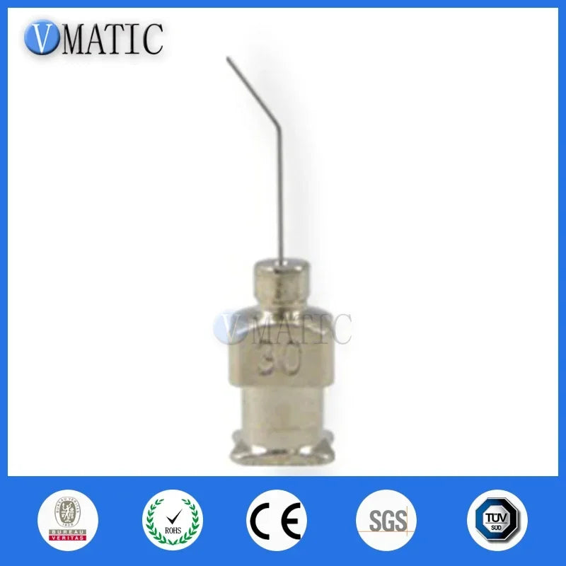 Free Shipping 12 Pcs 10 - 30G 45 Degree Bent 1/2 Inch Stainless Steel Glue Fluid Liquid Dispensing Blunt Needle