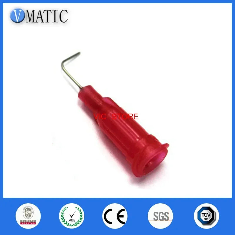 ‌100PCS Red 25G 90° Dispensing Needles 0.5" | Surgical Steel Precision Tips for Crafts/Electronics Free Shipping‌