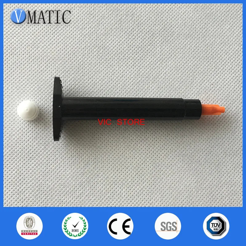 Free Shipping 500Sets 30cc/ml Black Adhesive Dispensing Syringe Needle Sleeve Pneumatic Cylinder Uv Barrel With Stopper