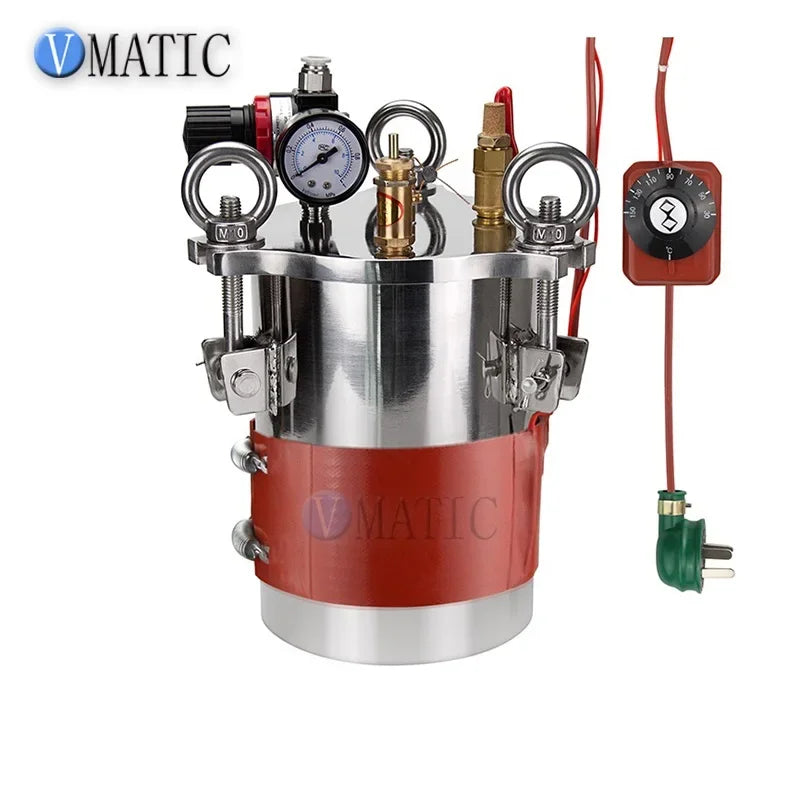 Free Shipping Silicone Heating Plate Temperature Control Thermostat Dispensing Barrel Stainless Steel Pressure Tank