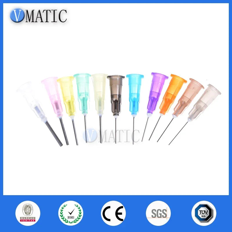 Free Shipping 100pcs 23G Stainless Steel Dispensing Tapered Pinhead Glue Liquid Needles 1/2 Inch For Dispenser Controller