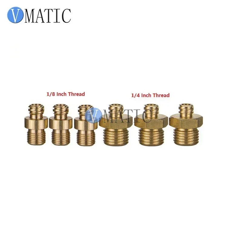 10pcs Alloy 1/4" 1/8" Inch Thread Luer Lock Fitting Connector Double Screw Syringe Adapter For Pneumatic Syringe