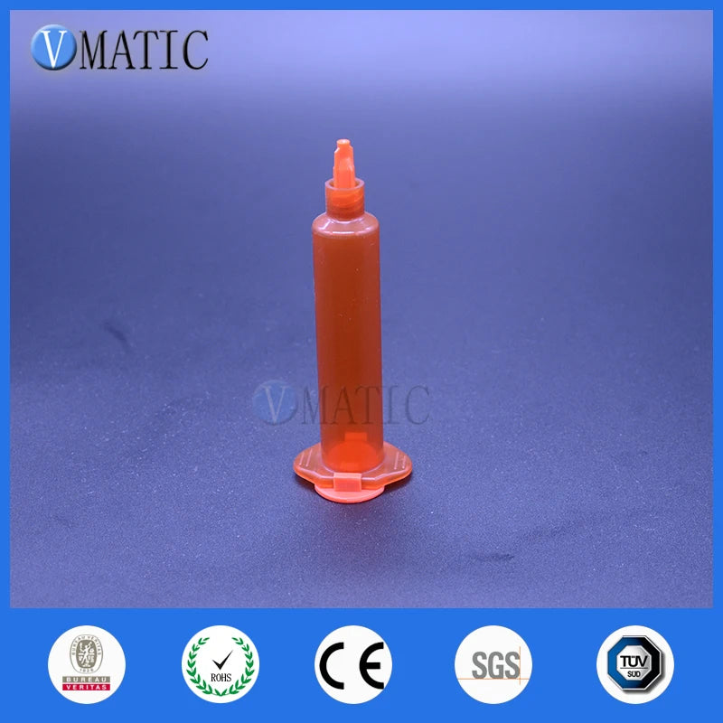 Free Shipping 10Pcs 10 Cc / Ml Amber Air Pneumatic Syringe Barrel UV Block Cartridge With Stopper/Piston/End Cover