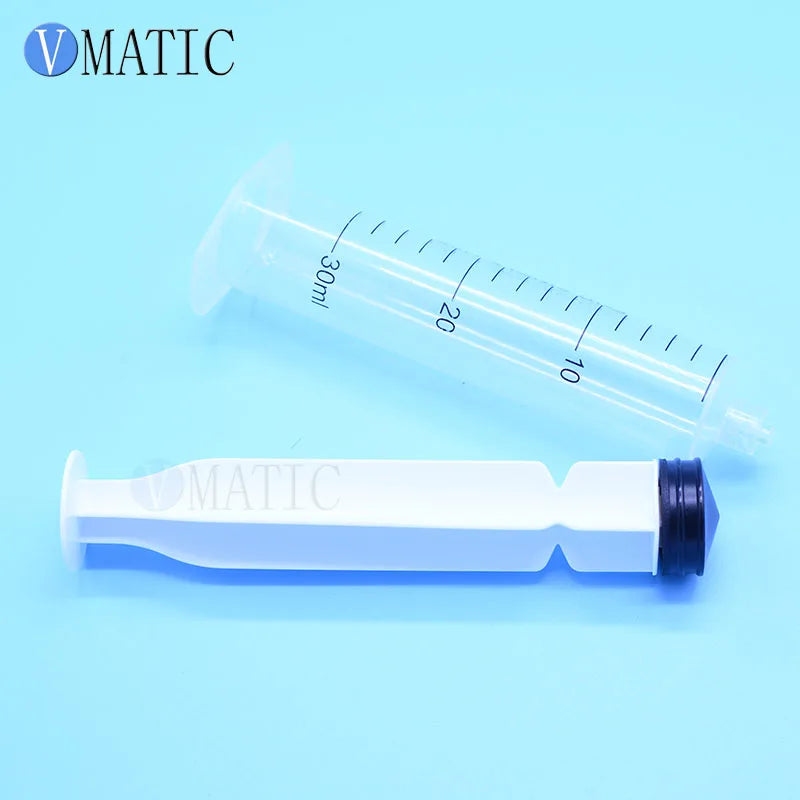 High Quality Non Sterilized 6 Pcs Liquid Plastic Syringes 30Ml/Cc + 22 Gauge Glue Dispensing Needle And Syringe Stopper