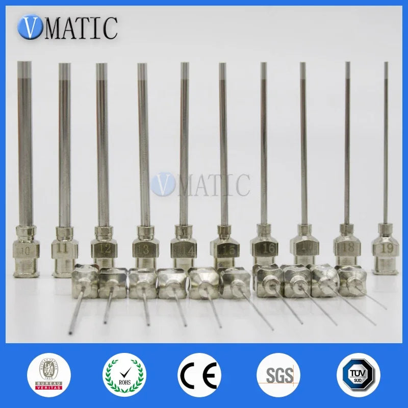 Free Shipping 12 Pcs 8 - 30G All Metal Stainless Steel Liquid Adhesive Glue Dispensing Syringe Blunt Needle Tube Length 75mm