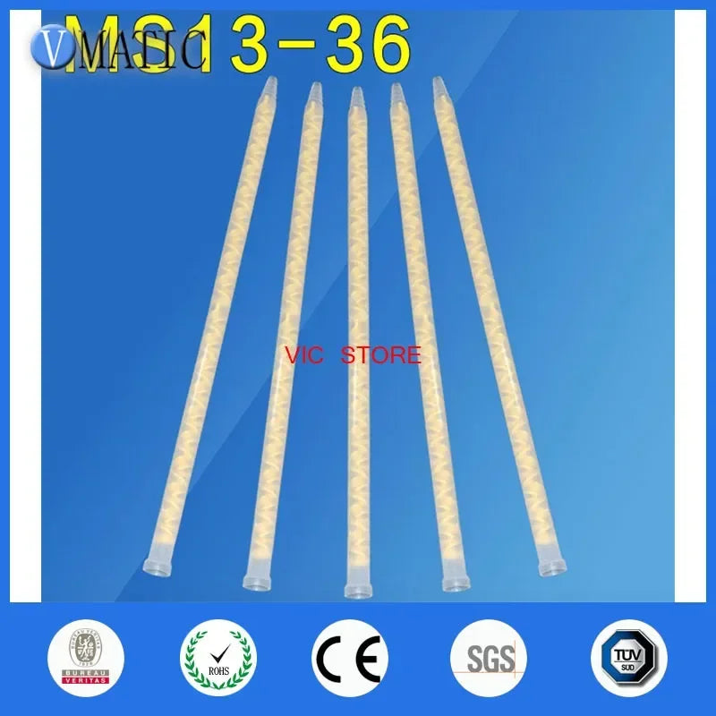 Free Shipping Plastic Resin Static Mixer Ms13-36 Mixing Nozzles For Duo Pack Epoxies (Yellow Core)