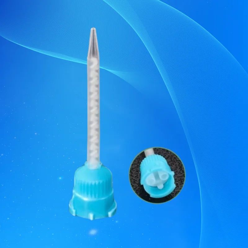 ‌MB3.2-16S Disposable Static Mixer | 16-Layer Spiral Core for 1:1 Epoxy Adhesive & Construction Glue (Polypropylene, Anti-Clog D