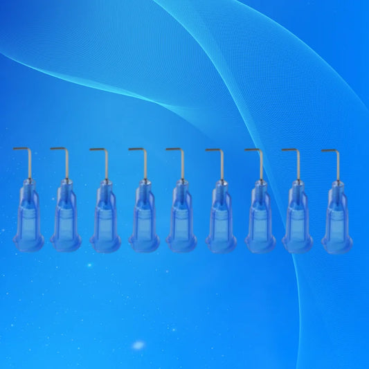 ‌Blue 22G 90° Dispensing Needle 0.5" | TE Premier Blunt Tip for Nail Art/Electronics Free Shipping‌