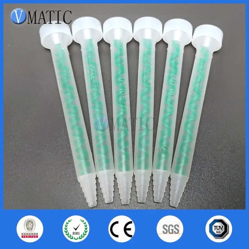 Free Shipping Quality Plastic 5pcs Resin Static Mixer MR08-12 Mixing Nozzles Filling Mixing Tube