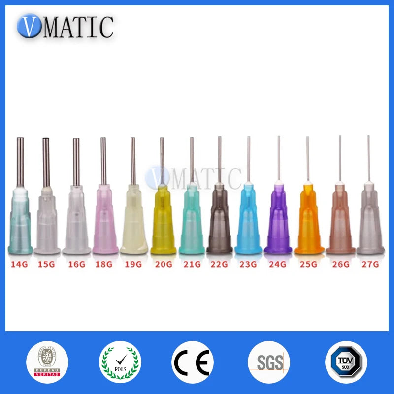 ‌100pcs 15G Dispensing Needles 1/2 Inch Luer Lock Blunt Tips for High Viscosity Adhesive & UV Resin Application