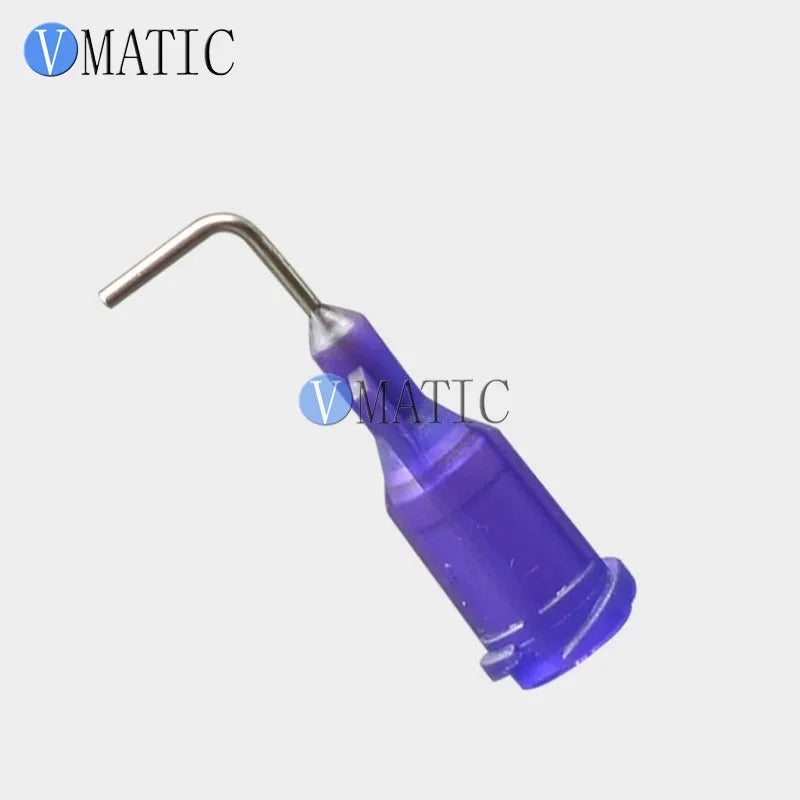 High Quality 21G Purple 0.5'' Length 90 Degree Bend Bent Blunt End Stainless Steel Dispensing Needle Tips 1/2 Inch