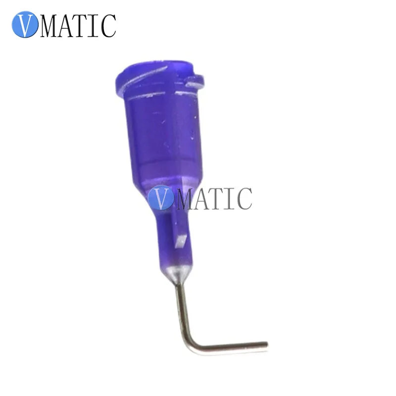 Free Shipping 100Pcs 21G Purple 0.5'' Tubing 90 Degree Bent China Most Popular Selling Needle Tips 1/2 Inch