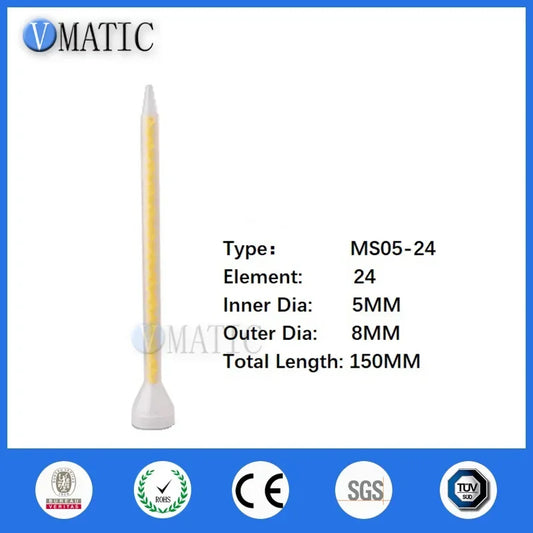 Free Shipping MC MS 05-24 Mixing Nozzles Duo Pack Epoxies Silicone Mixing Tube Resin Static Mixer 10pcs