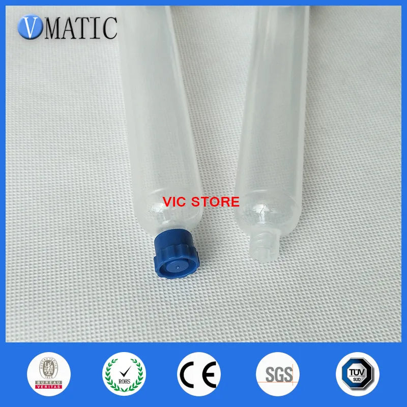 Free Shipping 3Pcs Quality EFD 10cc/ml Pneumatic Syringe With Tip Cap/Stopper, Pistons & End Cap Cover