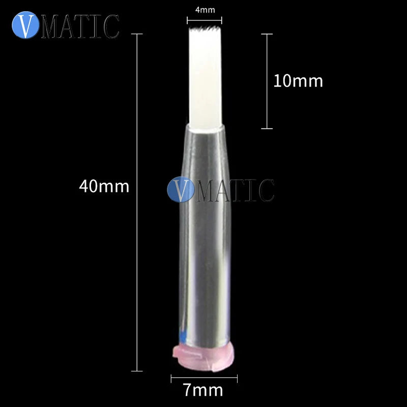 Free Shipping 20G Dispensing Double Screw Thread Needles EDF Soft Round Dia 4mm Mouth Glue Dispenser Needle Brush
