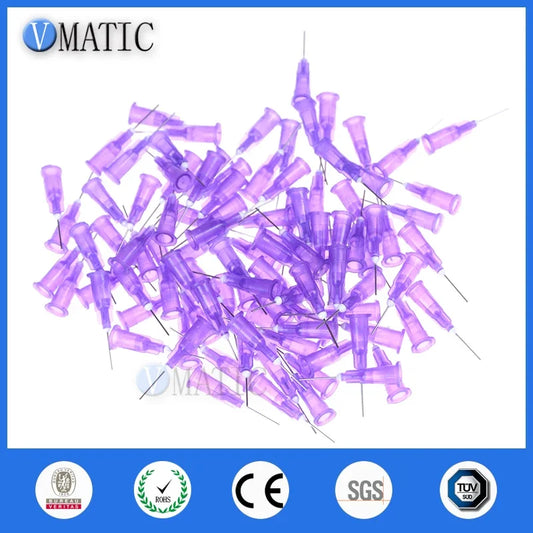 Free Shipping 24G Precision Passivated S.S Dispense Tip With PP Safetylok hub 0.5" Tubing Length Glue Dispenser Needles 1/2 Inch