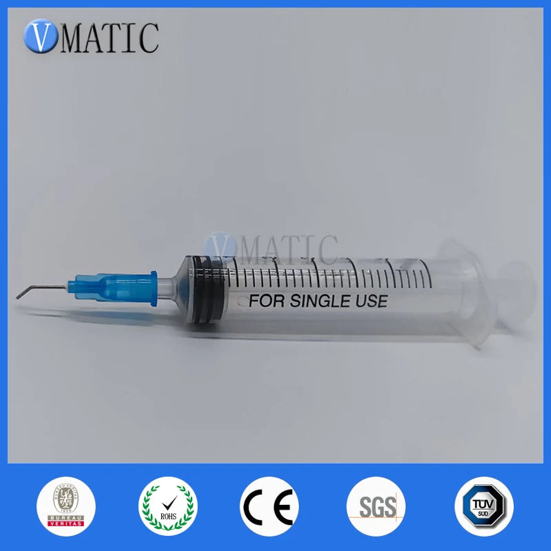Free Shipping 100 Pieces 23G 45 Bent Degree 0.5'' 1/2 Inch Glue Dispensing Needle Bayonet Type Needles