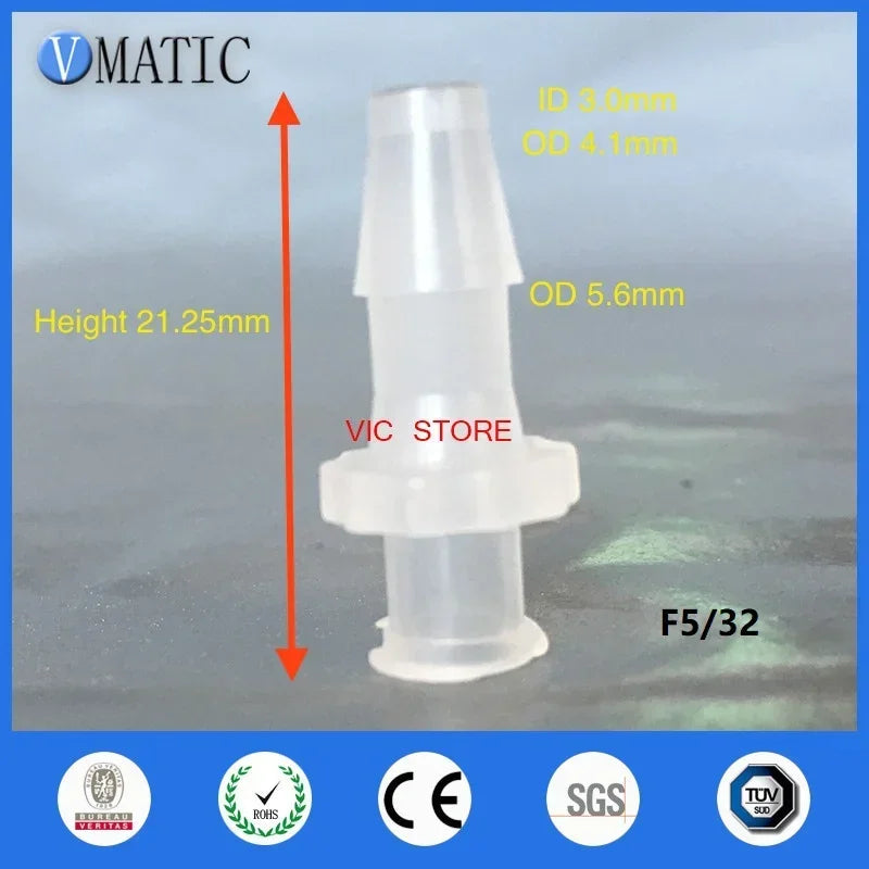 High Quality Assortment Male Luer Tapered Fitting (Polyprop) Luer Lock Syringe Fitting Connectors 1/16 Inch