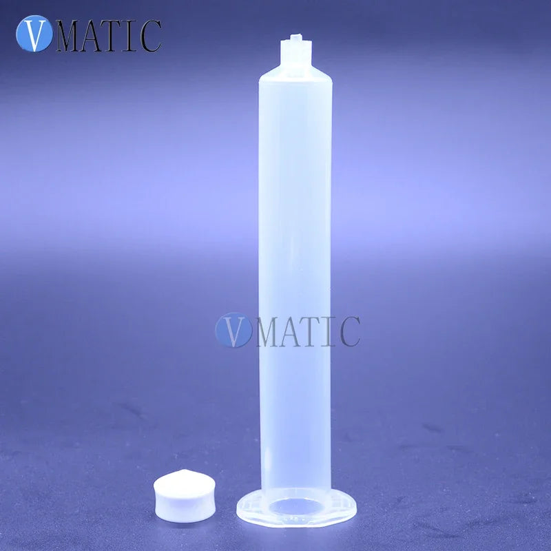 Free Shipping 55cc/ml Clear Pneumatic Luer Lock Tip Dispenser Syringe Barrel With Piston/End Cover/Syringe Tip Cap 280Sets/Lot