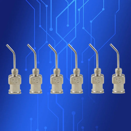 ‌12Pcs 19G 45° Bent Dispensing Needle 1/2'' | S.S. for PCB/SMT Free Shipping‌