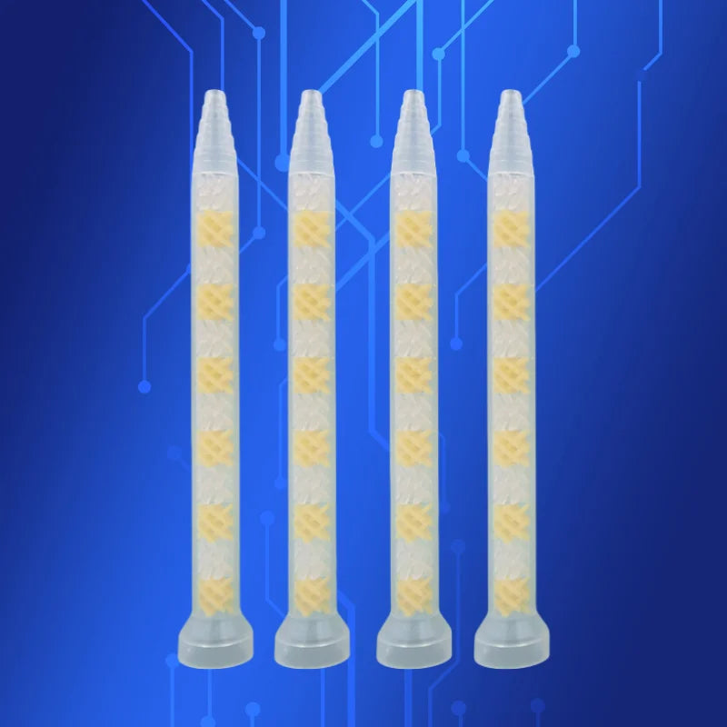 GSM9-12 Static Mixing Nozzle 10PCS - High-Flow AB Adhesives Mixer for Epoxy Resin & Industrial Glue Dispensing (Durable POM)