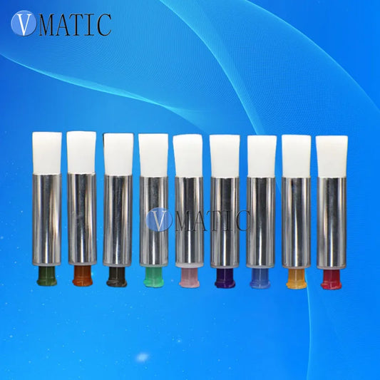 10MM White Dispensing Tip Nozzle Glue Spreading Brush Head for Dispenser Machine Atomization Viscous Liquid Application x 10pcs