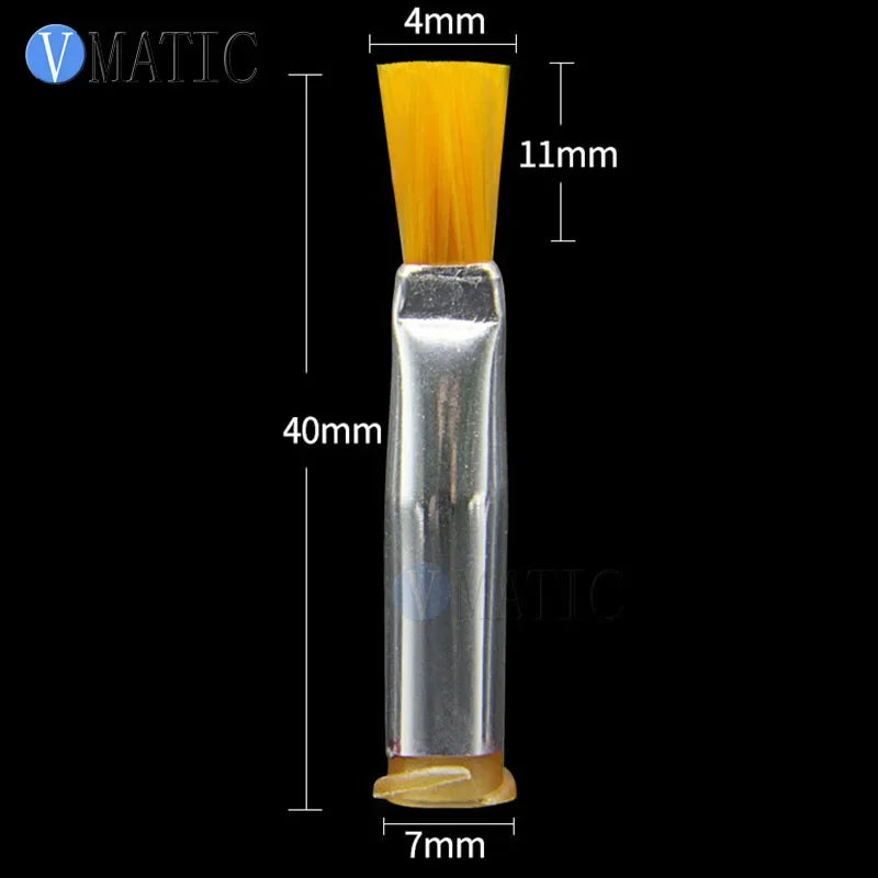 Free Shipping 14G-27G Flat 4mm Liquid Glue Dispensing Needle Hard Brush x 10pcs