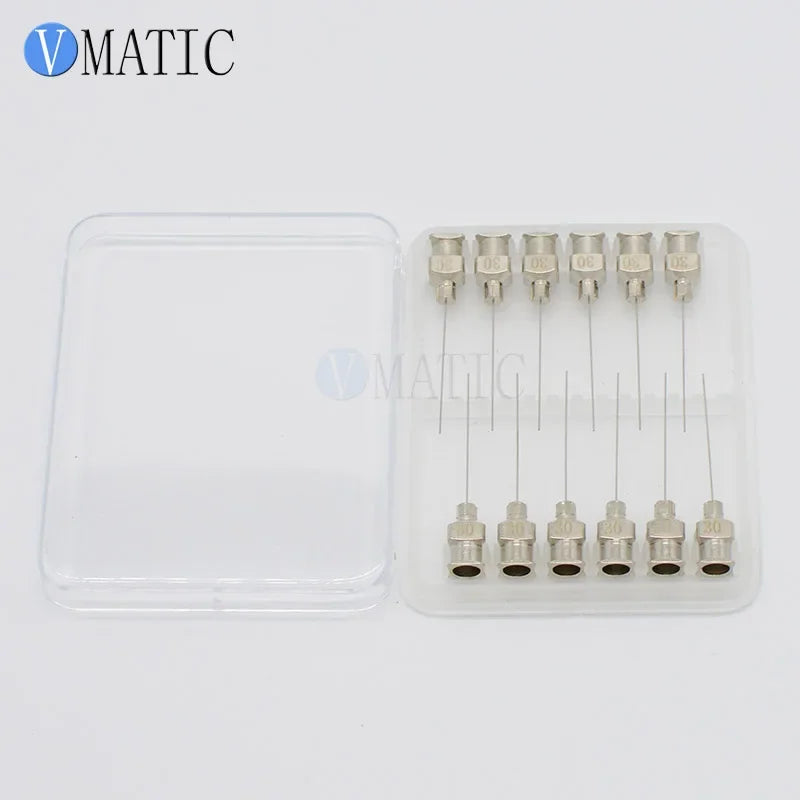 Free Shipping 1.5'' Tip Length 30G Stainless Steel Dispensing Needles Syringe Needle Tips 12Pcs Dispenser Needle 1-1/2 Inch