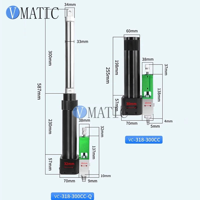 Free Shipping VC318-300CC Pneumatic Anti-Drip Dispensing Valve 300ML High Precision Large Flow for Glue / Silicone