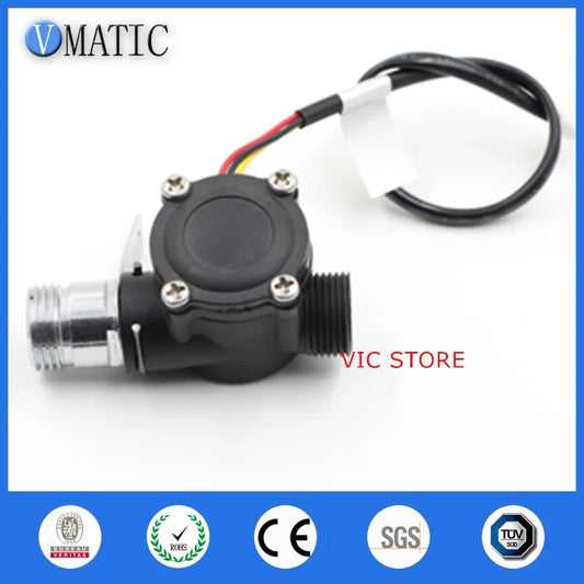 Free Shipping Vertical Installed Sensors 80c Small Rate VCA168-1 Electronic Water Ventilator G1/2 Hall Effect Flow Sensor
