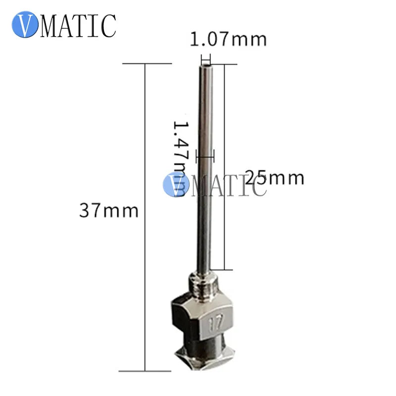 High Quality 12Pcs 1 Inch Tip Length 17G Blunt Stainless Steel Dispensing Needles Syringe Needle Tips Glue Dispenser Needle