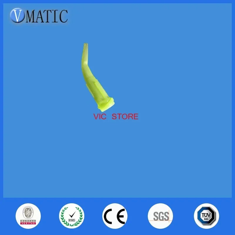 Precision Bent Applicator Tips ▶ 45° Angled Polymer ▏100pcs/Vacuum Bag 🚀 ≤0.03μL Residual