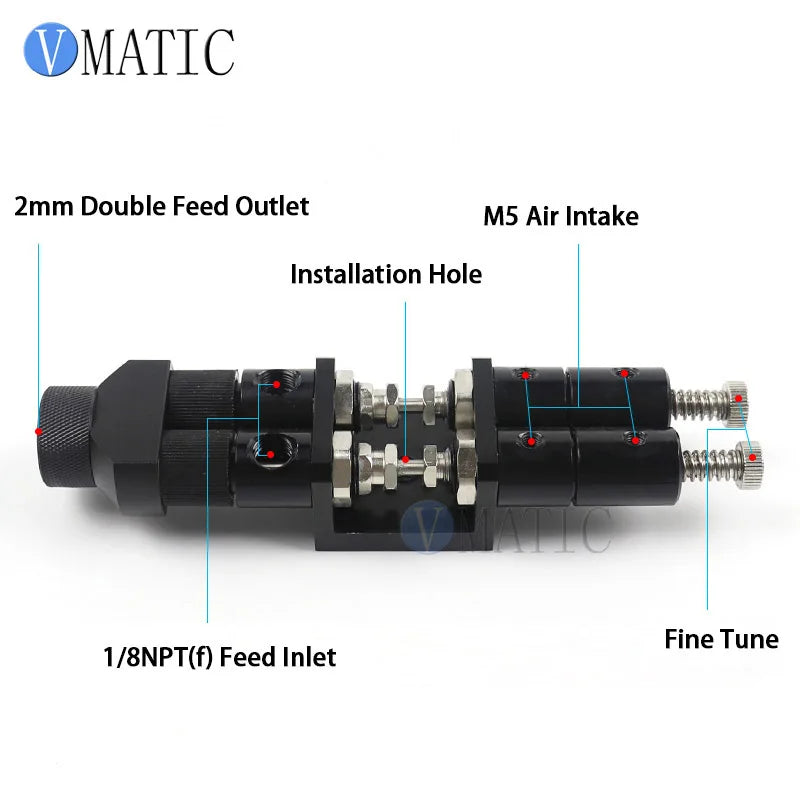 High Quality Double liquid Precision Adjustable Suction Glue Dispensing Valve