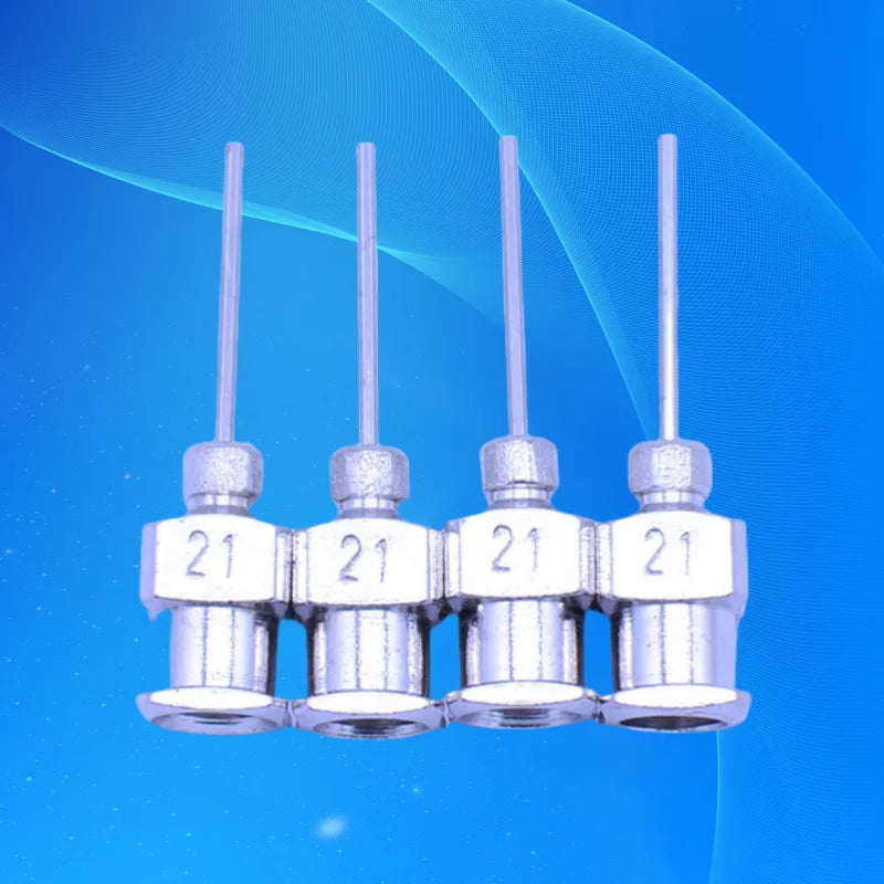 12Pcs 21G 0.5 Inch Tip Glue Needle Tips, Stainless Steel Precision Adhesive Applicator